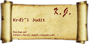 Král Judit névjegykártya