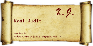 Král Judit névjegykártya