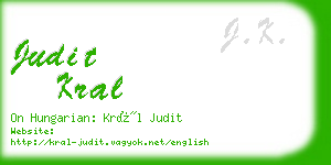 judit kral business card